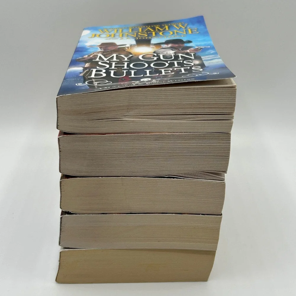 BUNDLE Johnstone‎ 5 Western Fiction Book Lot Paperback Cowboy Action Adventure